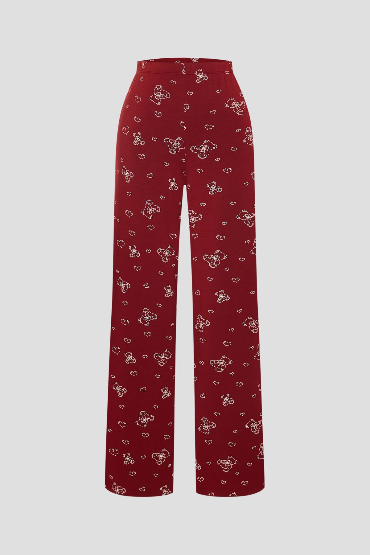 Cheri Bordo Gömlek Pantolon Takım