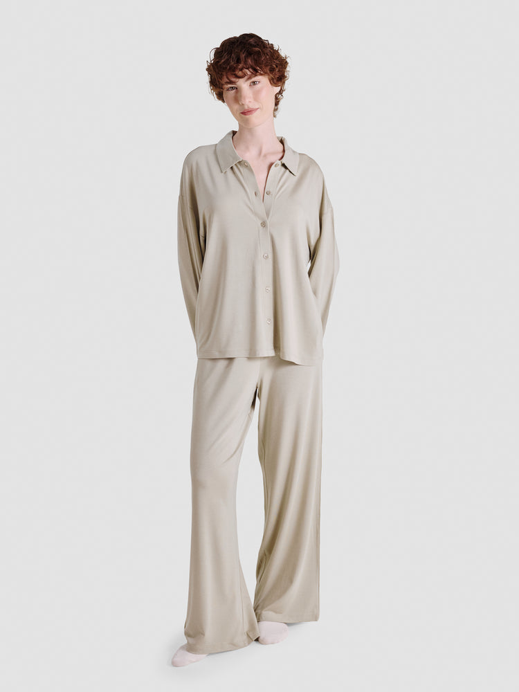 Lyra Khaki Gömlek Pantolon Takım